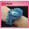 Bracelet de main de camée bleu Fashion Handcrafted Vintage bijoux